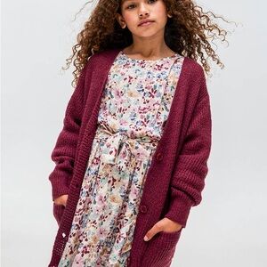 Mayoral Burgundy Knit Cardigan